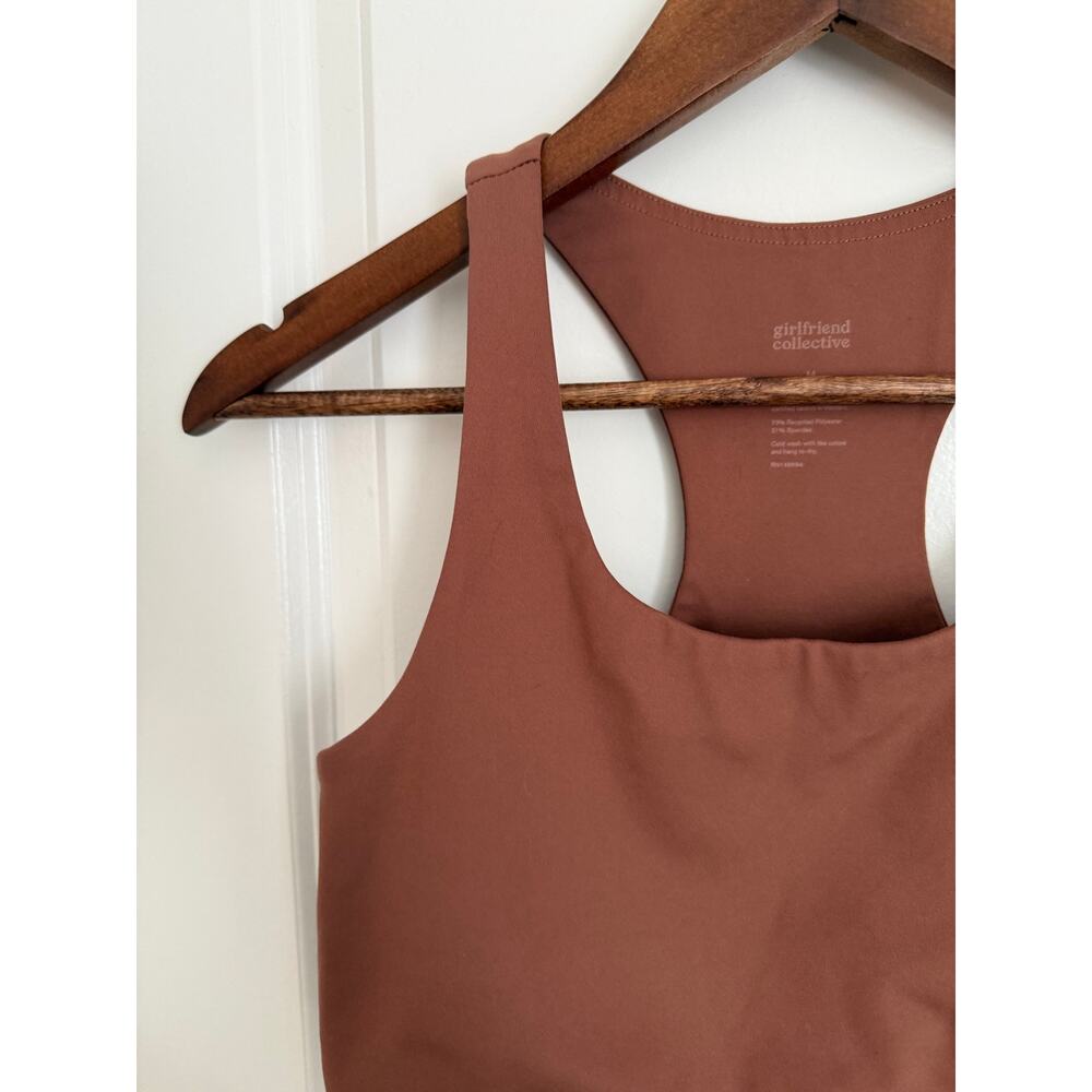 Girlfriend Collective Sports Bra Clay Size Medium - Picture 4 of 5